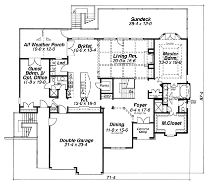House Plan 80242 Second Level Plan