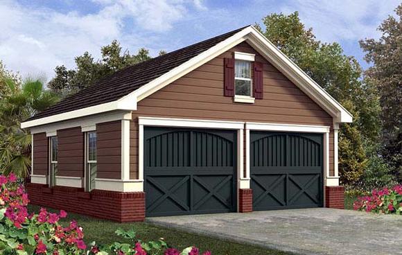 Garage Plan 80244 - 2 Car Garage Elevation