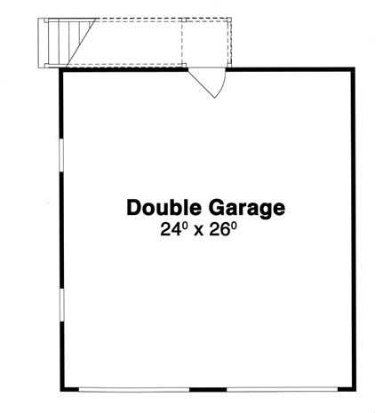 Garage Plan 80245 - 2 Car Garage Apartment First Level Plan