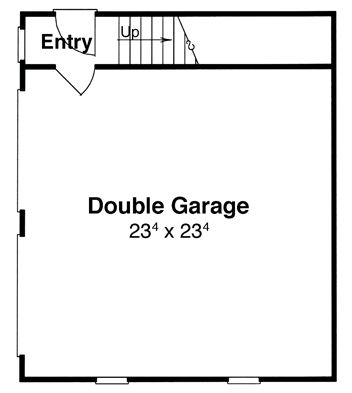 Garage Plan 80249 - 2 Car Garage Apartment First Level Plan