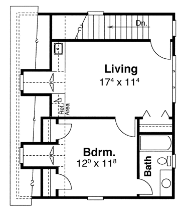 Garage Plan 80249 - 2 Car Garage Apartment Second Level Plan