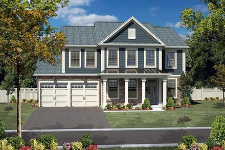 Colonial Traditional Elevation of Plan 80300