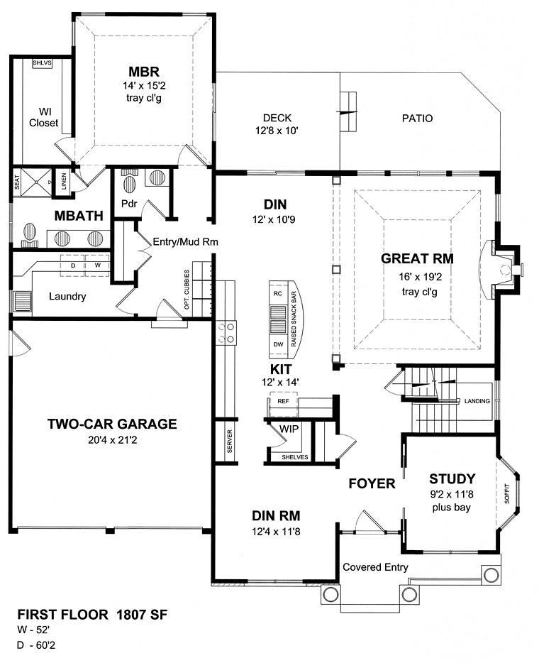 Colonial European Traditional Level One of Plan 80301