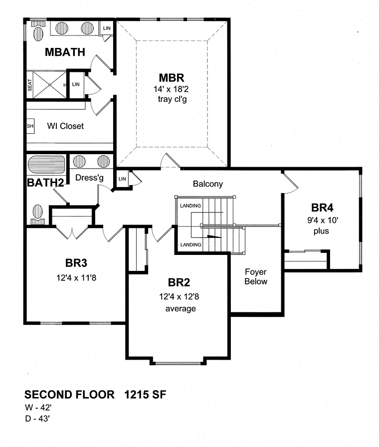 Cottage Craftsman Level Two of Plan 80305