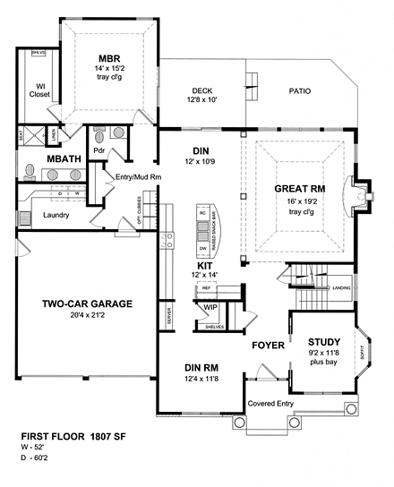 House Plan 80306 First Level Plan