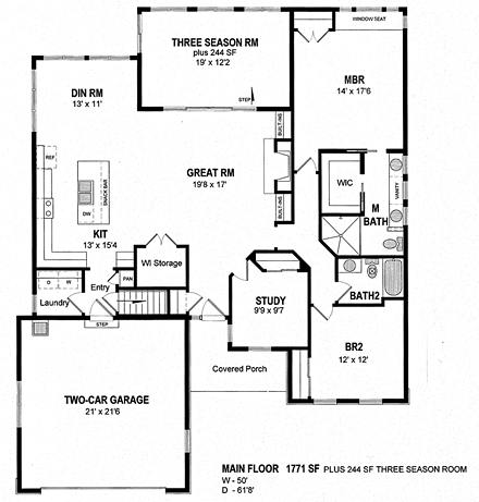 House Plan 80309 First Level Plan