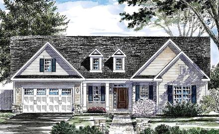 Country Traditional Elevation of Plan 80310