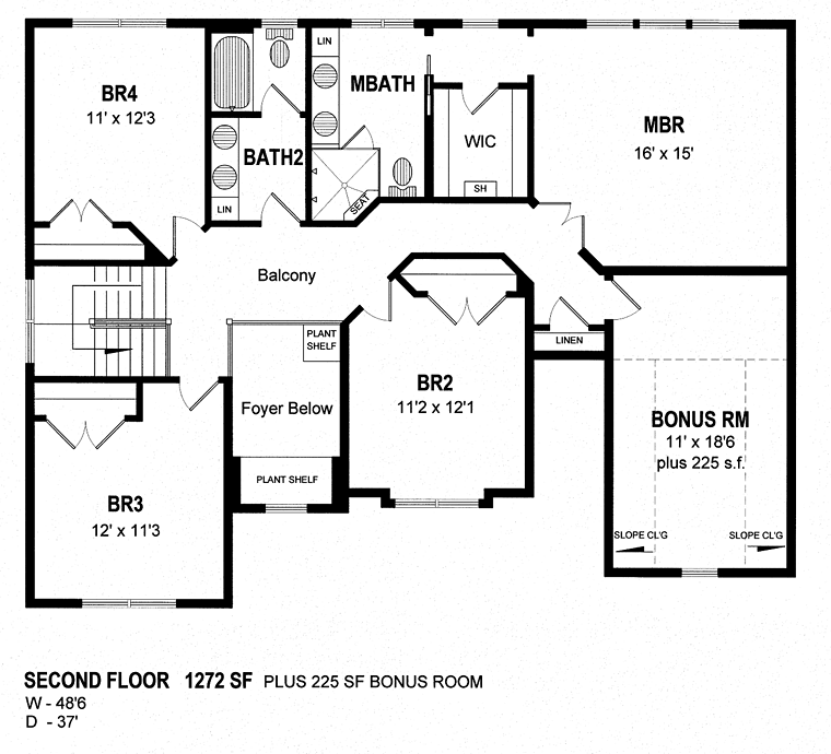 Craftsman Traditional Level Two of Plan 80311