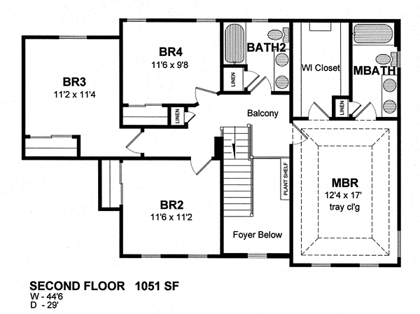 Colonial Southern Level Two of Plan 80315