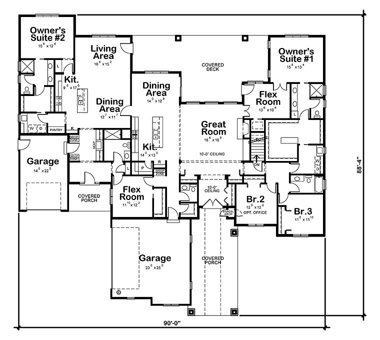 Craftsman Level One of Plan 80403