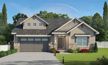 Cottage Craftsman Southern Traditional Elevation of Plan 80405