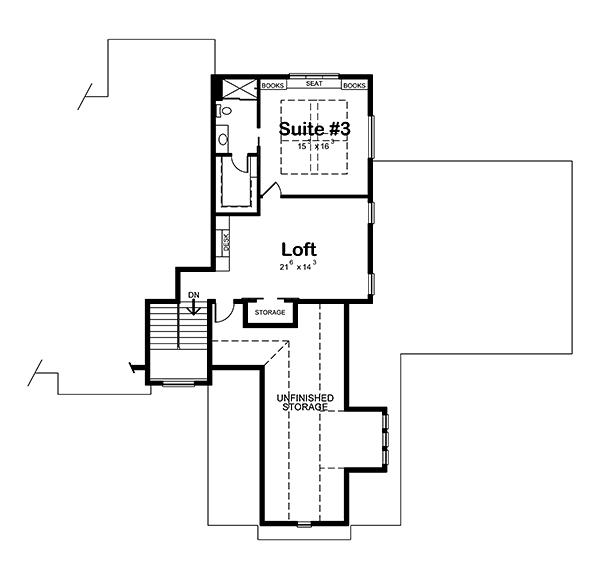 Craftsman Traditional Level Two of Plan 80412