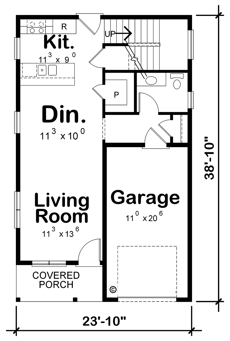 Contemporary Modern Level One of Plan 80415