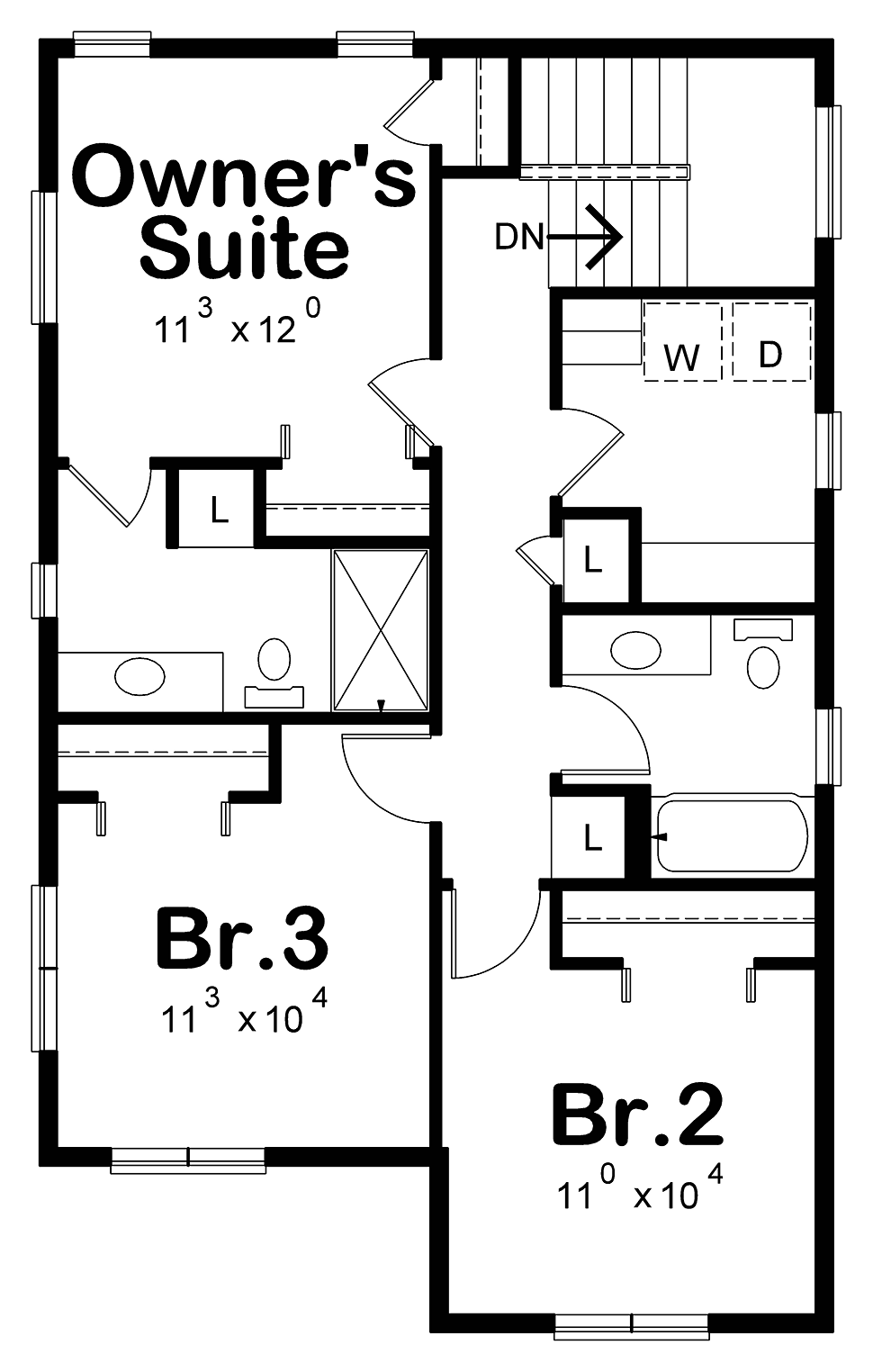Contemporary Modern Level Two of Plan 80415