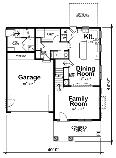 House Plan 80417 First Level Plan