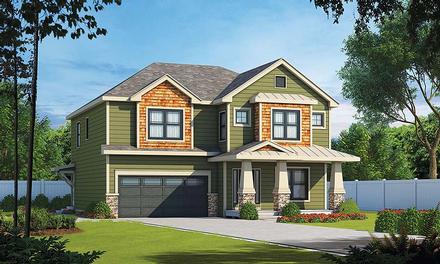 Cottage Country Craftsman Traditional Elevation of Plan 80417