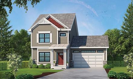 Country Craftsman Traditional Elevation of Plan 80422