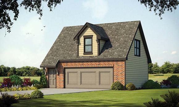 Garage Plan 80425 - 2 Car Garage Apartment Elevation