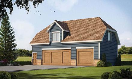 Garage-Living Plan 80426 Elevation