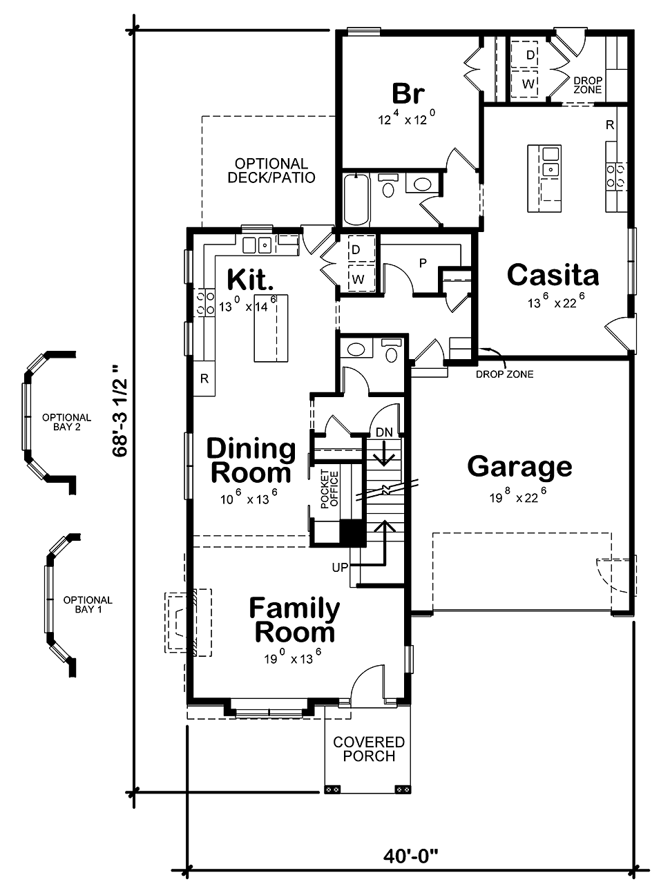 Country Craftsman Traditional Level One of Plan 80431