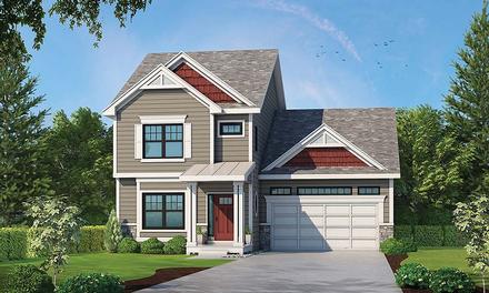 Country Craftsman Traditional Elevation of Plan 80431