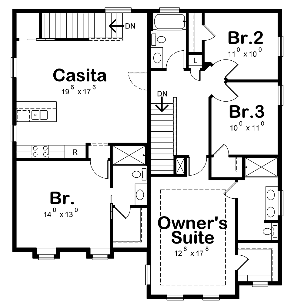 Country Southern Traditional Level Two of Plan 80434