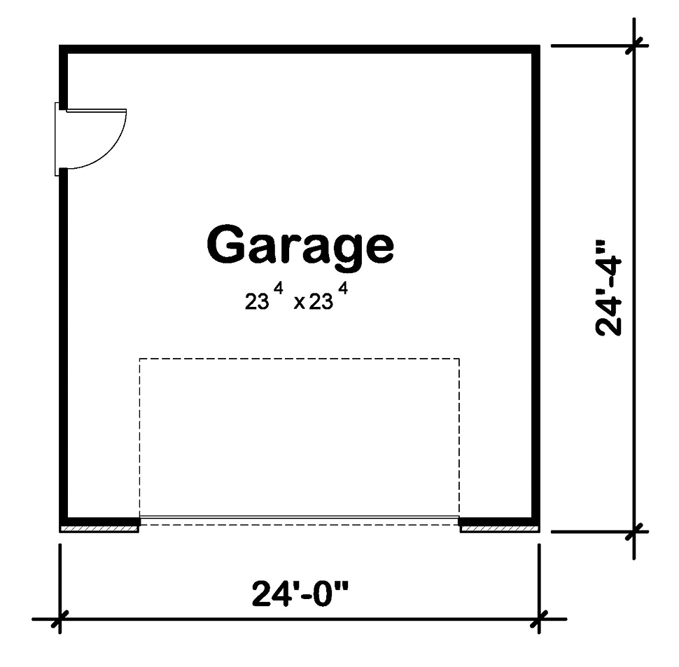Traditional 2 Car Garage Plan 80439 Level One