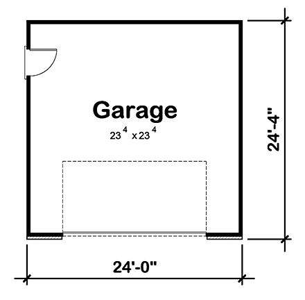 Garage Plan 80439 - 2 Car Garage First Level Plan