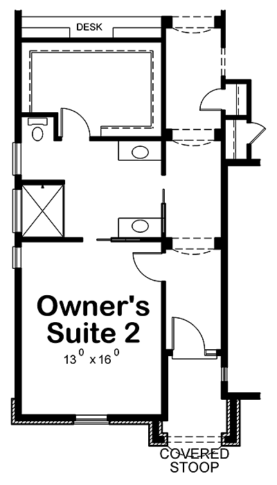 Craftsman Traditional Alternate Level One of Plan 80443