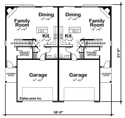 Multi-Family Plan 80445 First Level Plan