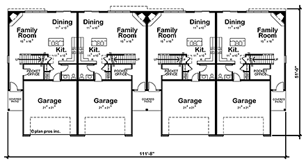 Multi-Family Plan 80446 First Level Plan