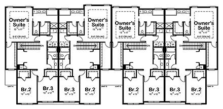 Multi-Family Plan 80446 Second Level Plan