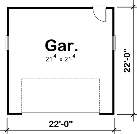 Garage Plan 80448 - 2 Car Garage First Level Plan