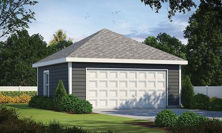 Garage Plan 80448 - 2 Car Garage Elevation