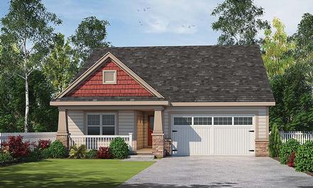 Bungalow Cottage Country Craftsman Elevation of Plan 80449