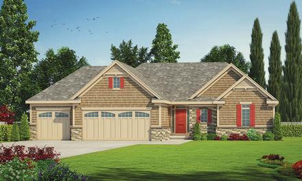 Cottage Country Ranch Elevation of Plan 80450