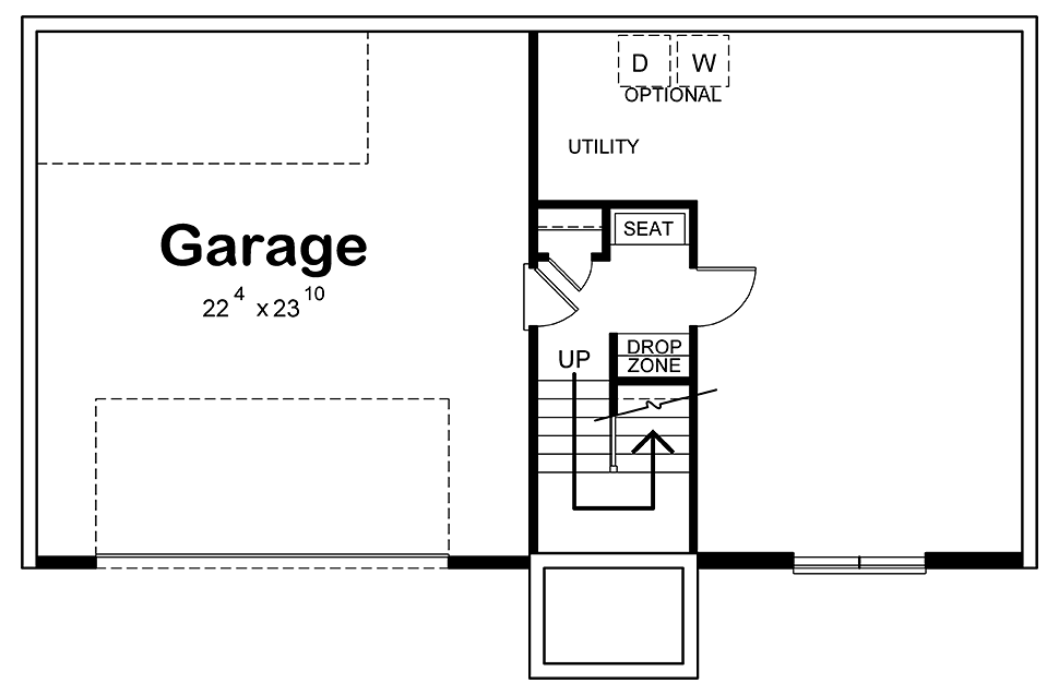 Traditional Lower Level of Plan 80466