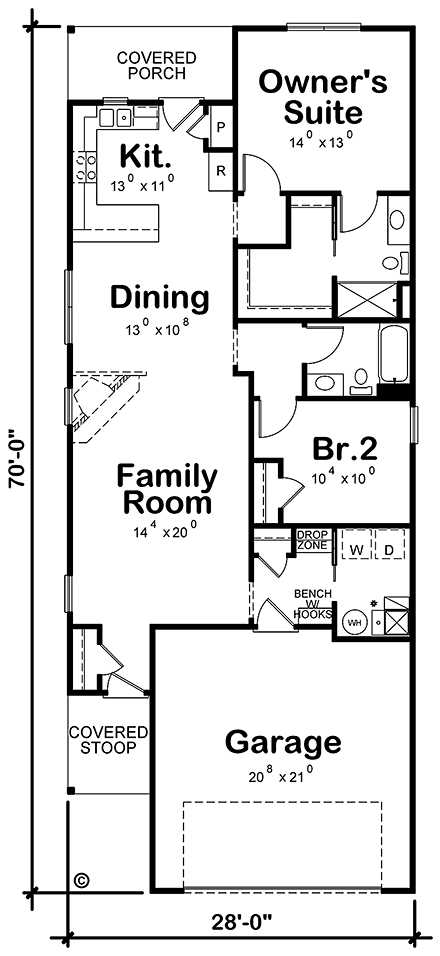 House Plan 80467 First Level Plan