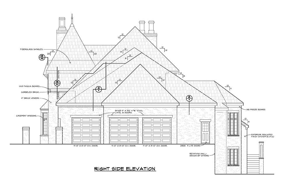 European Plan with 4583 Sq. Ft., 4 Bedrooms, 6 Bathrooms, 3 Car Garage Picture 2