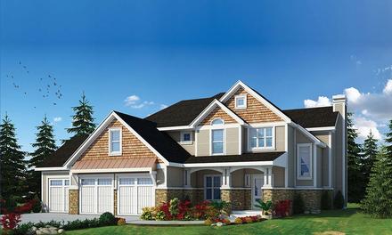 Craftsman Traditional Elevation of Plan 80491