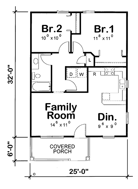 House Plan 80495 First Level Plan
