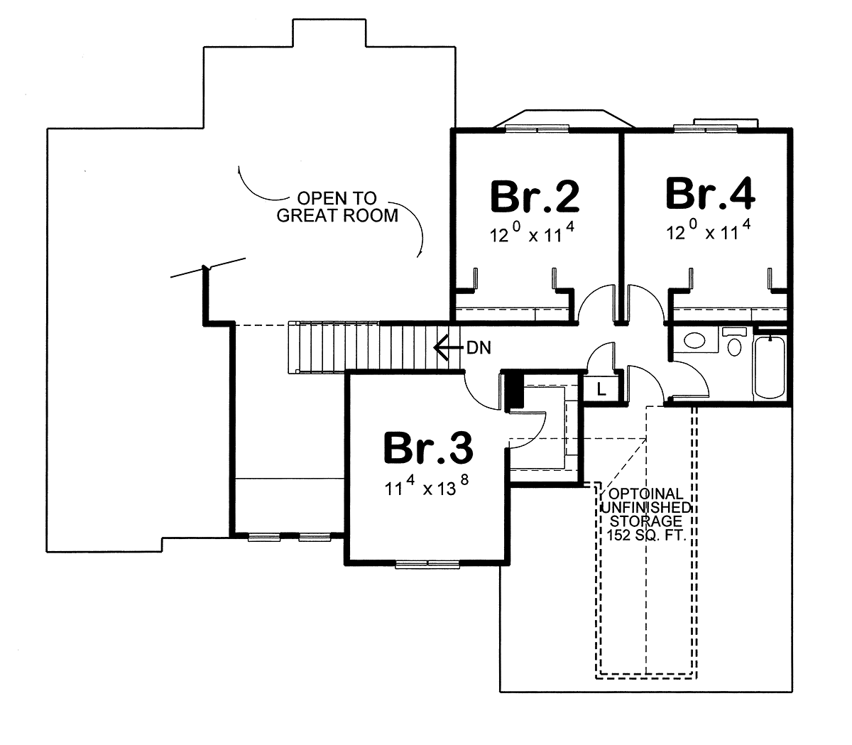 Craftsman Traditional Level Two of Plan 80496