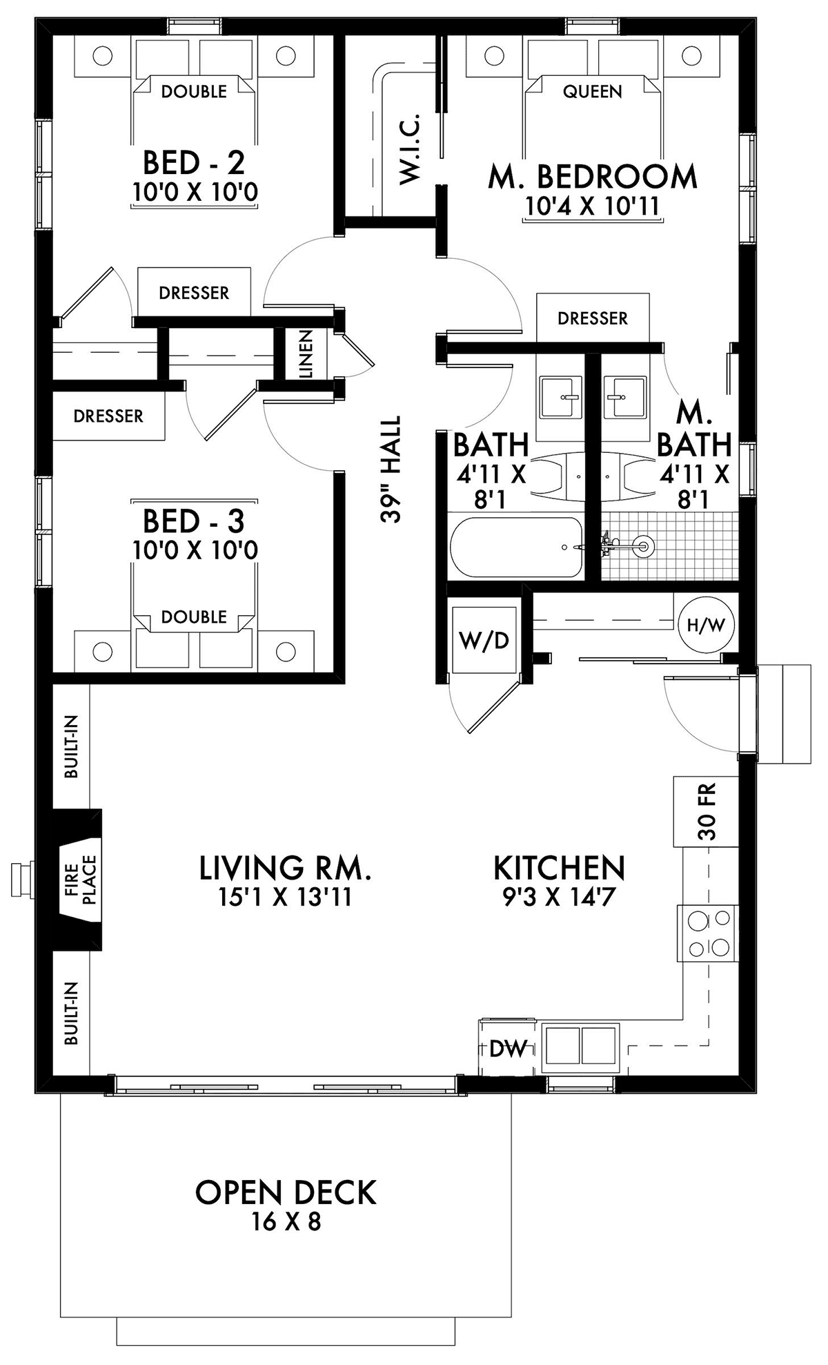 Cabin Cottage Level One of Plan 80500