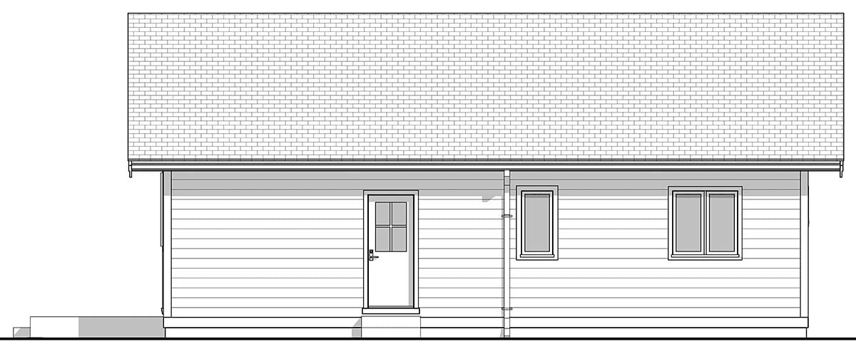 Cabin, Cottage Plan with 967 Sq. Ft., 3 Bedrooms, 2 Bathrooms Picture 2