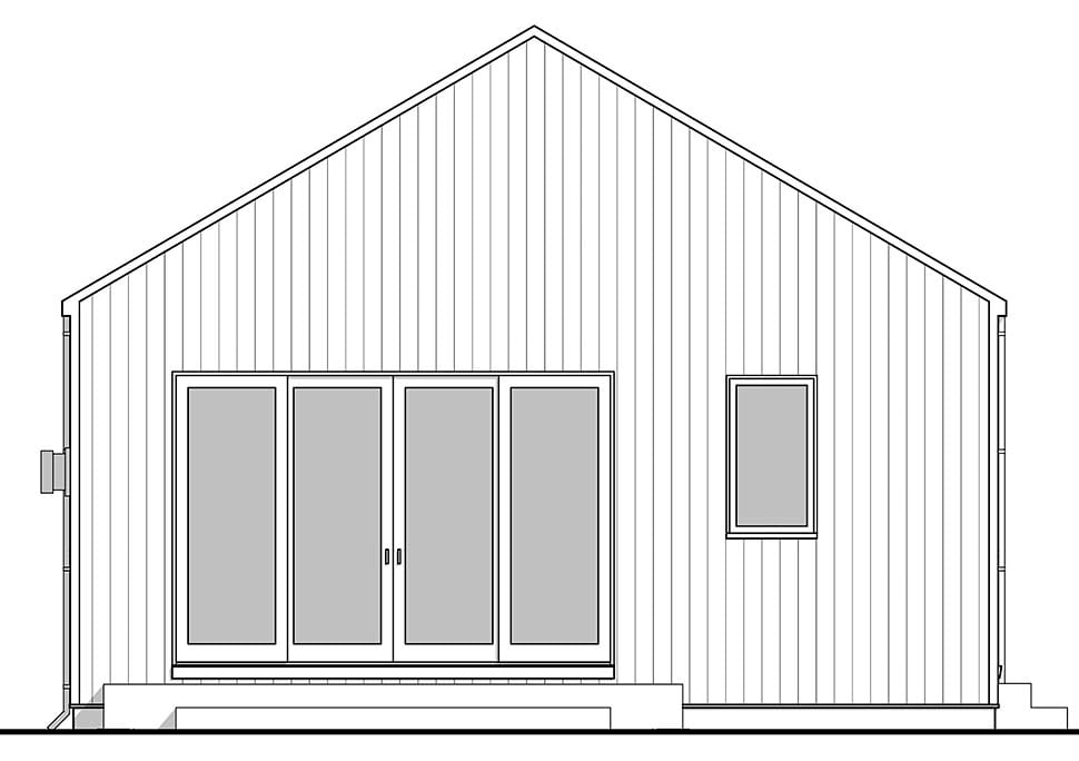 Cabin, Ranch, Traditional Plan with 967 Sq. Ft., 3 Bedrooms, 2 Bathrooms Picture 4