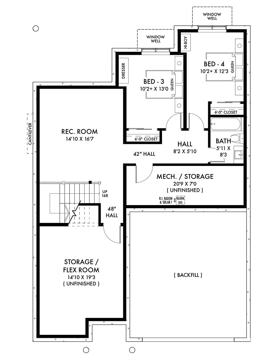 Traditional Lower Level of Plan 80506