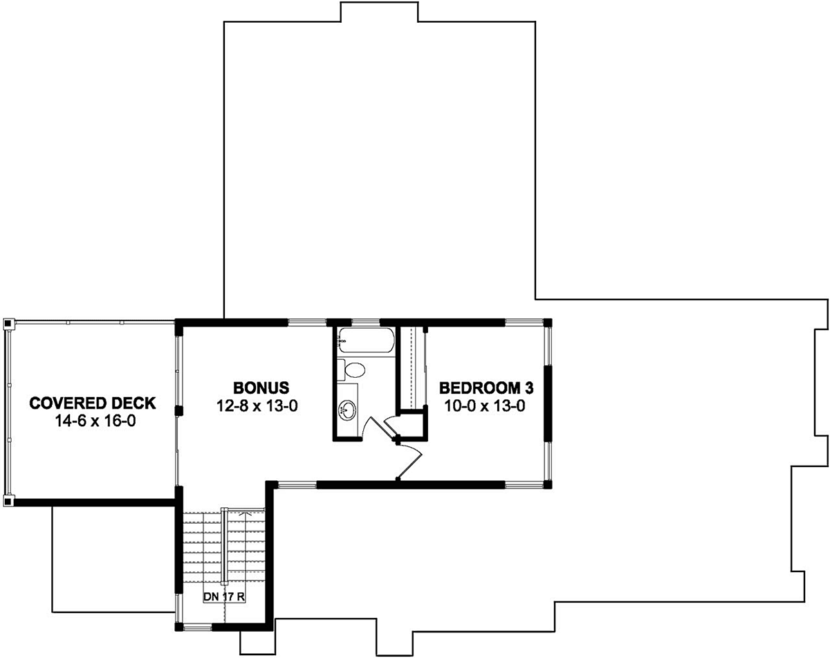 Contemporary Modern Level Two of Plan 80513