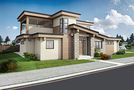Contemporary Modern Elevation of Plan 80513