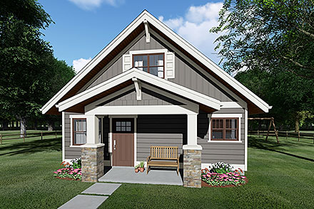 Bungalow Cottage Craftsman Elevation of Plan 80516