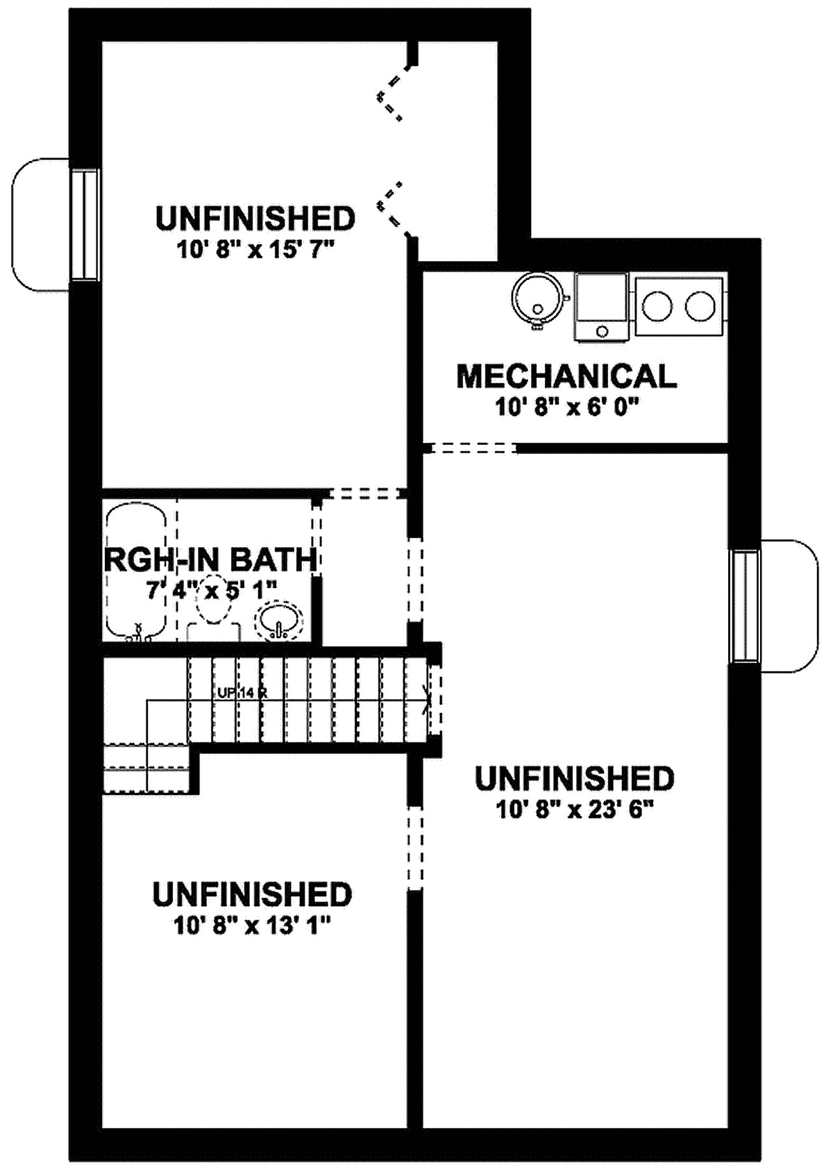 House Plan 80517 Lower Level